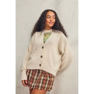 Urban Outfitters Thea Fuzzy Knit Slouchy Cardigan Sweater Women's XS Oversized